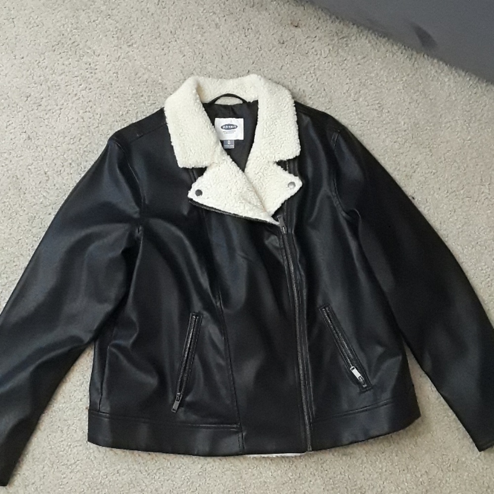 Old Navy retro faux leather jacket